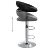 vidaXL Tabouret de bar Noir Similicuir