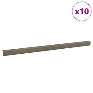 vidaXL Nez de marche 10 pc Champagne 67 x 3.5 x 3 cm Aluminium