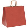 vidaXL Sacs en papier 50 pcs avec poign&eacute;es rouge 32x22x28 cm