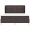 vidaXL Lit &agrave; ressorts avec matelas gris fonc&eacute; 90x190 cm Marron fonc&eacute;