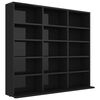 vidaXL Armoire &agrave; CD Noir brillant 100x23x89,5 cm Agglom&eacute;r&eacute;