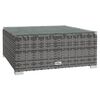 vidaXL Salon de jardin 8 pcs avec coussins R&eacute;sine tress&eacute;e Gris