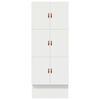 vidaXL Cadre de lit avec rangement Blanc 75 cm Bois d'ing&eacute;nierie
