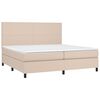 vidaXL Sommier &agrave; lattes de lit avec matelas Cappuccino 200x200 cm