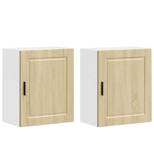 vidaXL Armoires murales de cuisine 2 pcs Porto ch&ecirc;ne sonoma
