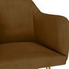 vidaXL Chaises &agrave; manger lot de 6 marron velours