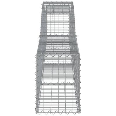 vidaXL Paniers à gabions arqués 15 pcs 400x30x40/60 cm Fer galvanisé