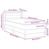 vidaXL Lit &agrave; ressorts avec matelas Taupe 200 x 90 cm Polyester