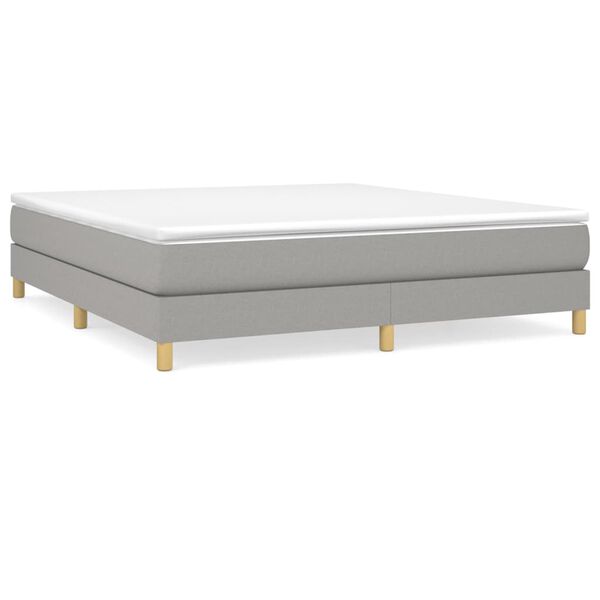 vidaXL Cadre de lit gris clair 160x200 cm tissu
