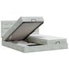 vidaXL Lit ottoman avec matelas 2 pc Gris clair Velours