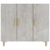 vidaXL Buffet gris b&eacute;ton 90x34x80 cm bois d'ing&eacute;nierie