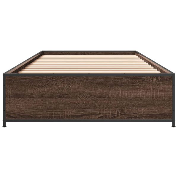 vidaXL Cadre de lit sans matelas ch&ecirc;ne marron 90x200 cm