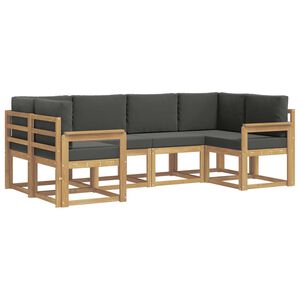 vidaXL Ensemble de canap&eacute;s d'ext&eacute;rieur 6 pc Blanc et anthracite