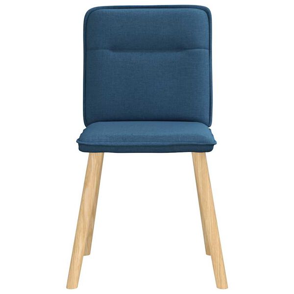 vidaXL Chaises &agrave; manger lot de 4 bleu tissu