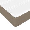 vidaXL Sommier &agrave; lattes de lit avec matelas Taupe 80x200 cm Tissu