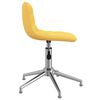 vidaXL Chaises pivotantes &agrave; manger lot de 2 jaune tissu