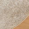 vidaXL Tapis ISTAN &agrave; poils longs aspect brillant beige &Oslash; 160 cm