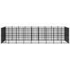 vidaXL Chenil d'ext&eacute;rieur pour chiens Acier 33,18 m&sup2;