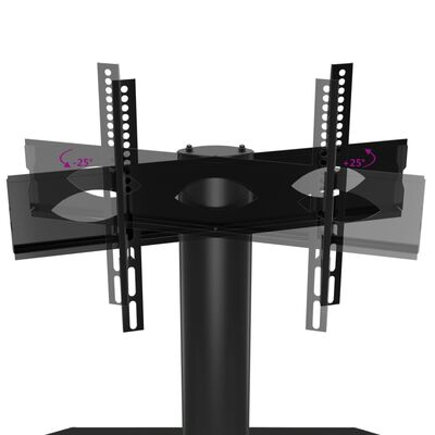 vidaXL Meuble TV d'angle 3 niveaux pour 32-70 pouces noir