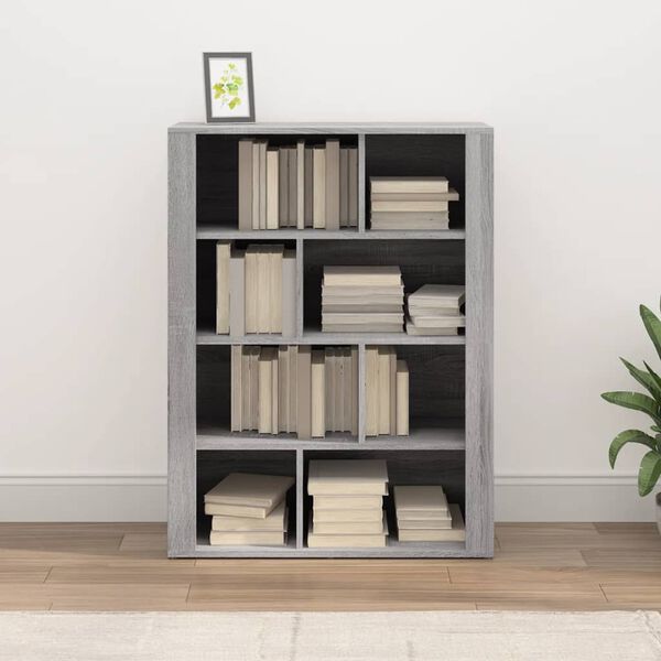 vidaXL Buffet Sonoma gris 80x30x106 cm Bois d'ing&eacute;nierie