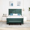vidaXL Lit &agrave; ressorts avec matelas Vert fonc&eacute; 140 x 190 cm Velours