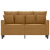 vidaXL Canap&eacute; &agrave; 2 places Marron 120 cm Velours