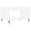 vidaXL Table basse blanc 60x50x40 cm bois d'ing&eacute;nierie