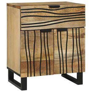 vidaXL Table de chevet Naturel 50 x 33 x 60 cm Bois d'ing&eacute;nierie