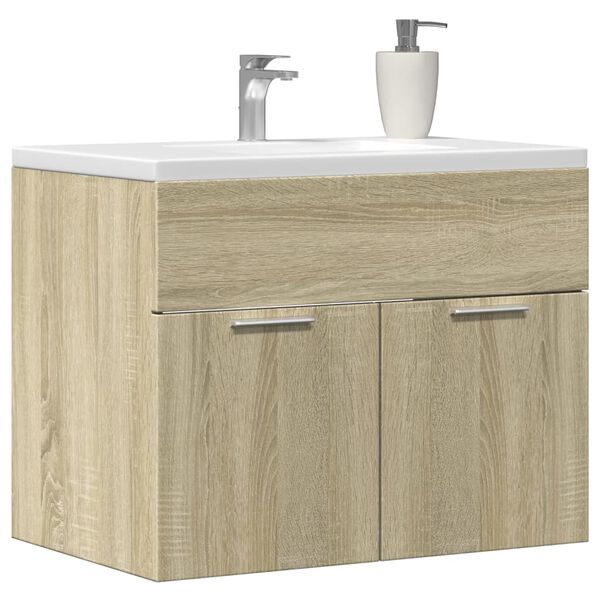 vidaXL Armoire d'&eacute;vier Ch&ecirc;ne sonoma 60x38,5x46 cm Agglom&eacute;r&eacute;