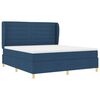 vidaXL Lit &agrave; ressorts avec matelas gris fonc&eacute; 90x190 cm Bleu tissu