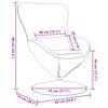 vidaXL Fauteuil &oelig;uf Noir 63 x 73 x 90 cm tissu