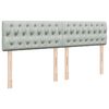 vidaXL Sommier &agrave; lattes de lit et matelas Gris clair 180x200cm Velours