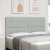 vidaXL T&ecirc;te de lit LED avec t&ecirc;te de lit Gris clair 180 cm Polyester
