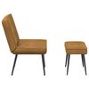 vidaXL Chaise de relaxation avec tabouret Marron Velours