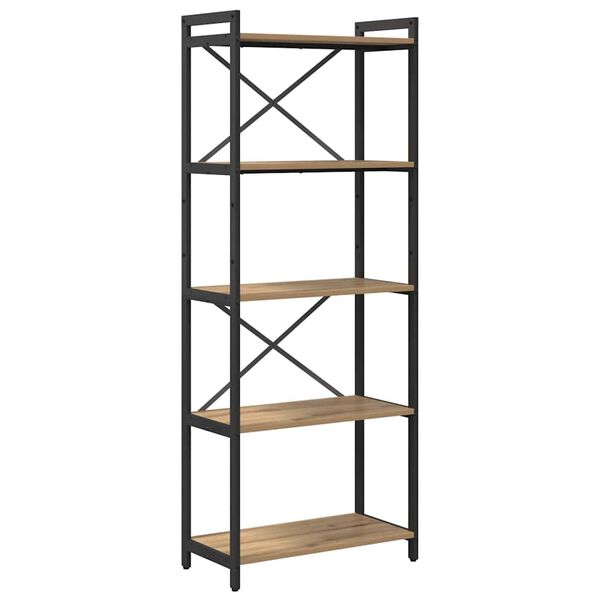 vidaXL &Eacute;tag&egrave;re Ch&ecirc;ne artisanal 60 x 30 x 155 cm Bois d'ing&eacute;nierie