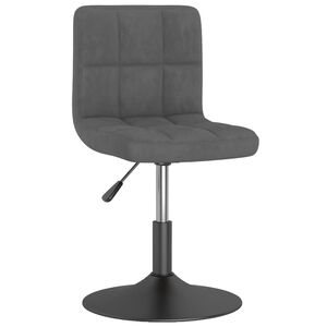 vidaXL Tabouret de bar pivotant Gris fonc&eacute; Velours