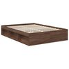 vidaXL Cadre de lit Ch&ecirc;ne brun 140 x 200 cm Bois de pin massif