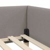 vidaXL Cadre de lit d'angle avec t&ecirc;te de lit Taupe 80 x 200 cm tissu
