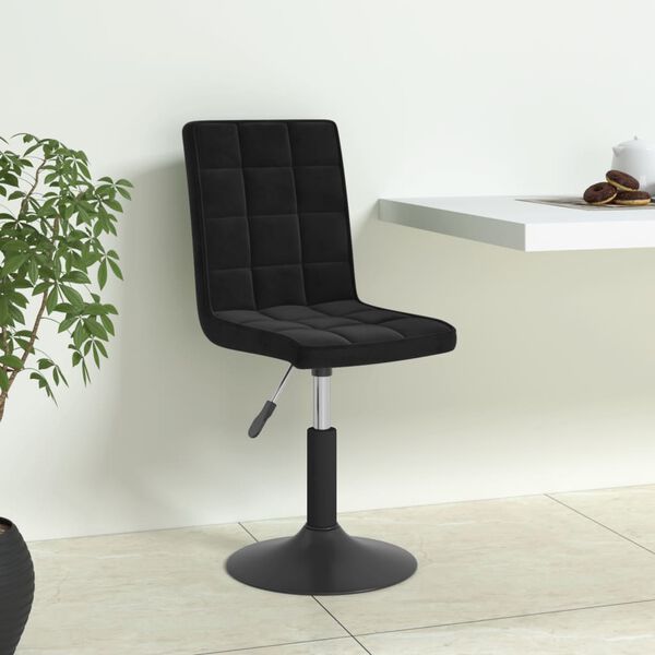 vidaXL Chaises pivotantes &agrave; manger lot de 6 noir velours