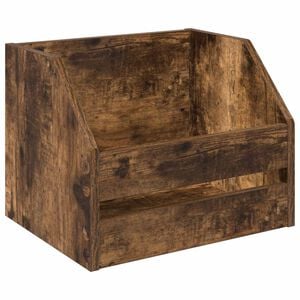 vidaXL Bo&icirc;te d'albums vinyles Ch&ecirc;ne fum&eacute; 38 x 30 x 29 cm