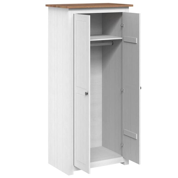 vidaXL Garde-robe Blanc 80x50x171,5 cm Pin massif Assortiment Panama