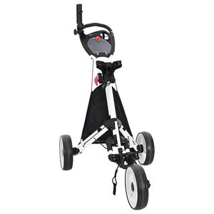 vidaXL Trolley de Golf Noir et Blanc 100 x 69 x 114 cm Aluminium