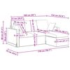 vidaXL Canap&eacute; Bordeaux 198 x 134 x 80 cm Velours