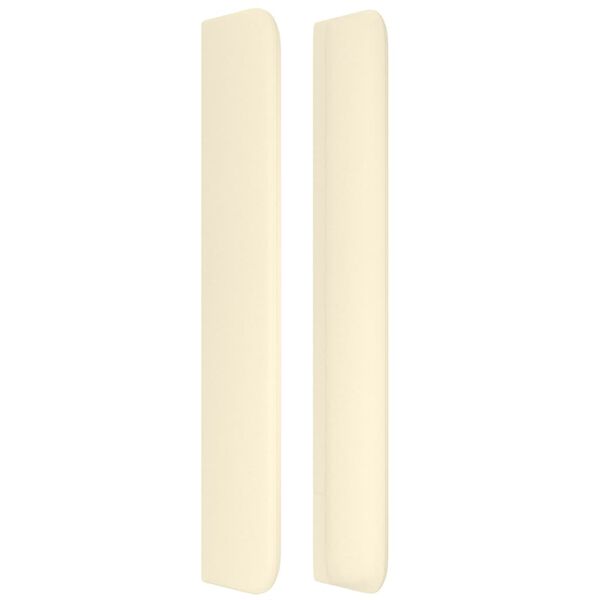 vidaXL T&ecirc;te de lit avec oreilles Cr&egrave;me 93x16x118/128 cm Similicuir
