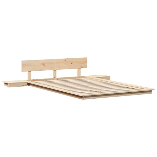 vidaXL Cadre de lit Marron 120 x 190 cm bois