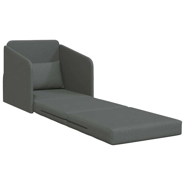 vidaXL Canapé-Lit Gris foncé 65 x 80 x 83 cm Velours