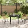 vidaXL Ensemble de salle à manger pour jardin 5 pcs Marron Poly rotin