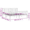 vidaXL Cadre de lit sans matelas blanc bois massif de pin
