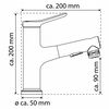 EISL Mitigeur de lavabo VARIABILE avec douchette extractible chrome