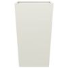 vidaXL Jardini&egrave;res 2 pcs blanc 45x45x75 cm acier